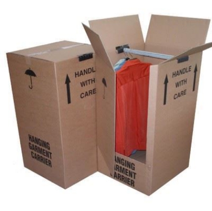 Shorter 38" cardboard wardrobe moving boxes